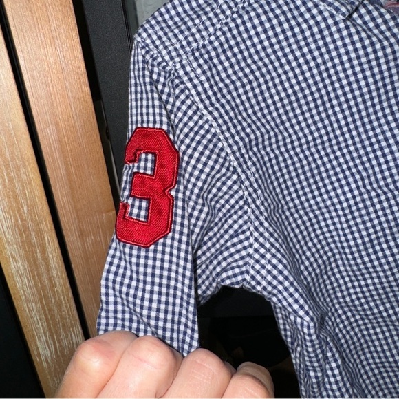 Polo Ralph Lauren button down shirt toddler baby boy embroidered gingham horse - Picture 3 of 6